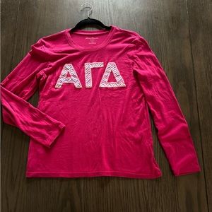 Eddie Bauer Alpha Gamma Delta Embroidered Long-Sleeve T-Shirt | AGD | ΑΓΔ